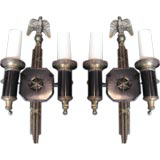 Antique Pair of Eagle Sconces