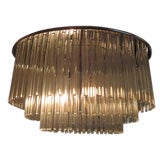 3-Tier Glass Rod Lightolier Chandelier