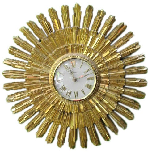 Syroco Sunburst Wall Clock