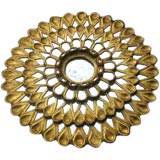 Circular Sunburst Gilt Wood Mirror