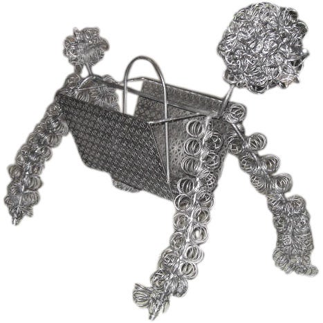 Mid Century Poodle Magazine Rack