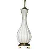 White Murano Lamp with Greek Key Base