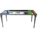 Nickel Coffee Table in the style of Jansen