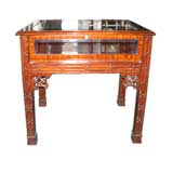 Asian inspired Mahogony Curio Table