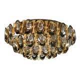 3 tiered Brass and Crystal Prism Chandelier