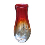 Vintage Red to Orange Glass Vase