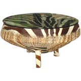 Zebra Hide Coffee table, Vintage
