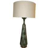 Large Pottery Table Lamp with Greek key detail