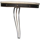 Demi Lune  Mounted Console with Marble Top by Maison Jansen