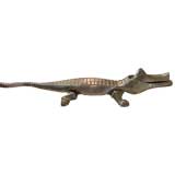Vintage Brass Alligator Nutcracker