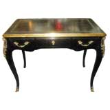 Louis XV style Burea Plat with Gilt Bronze and Leather detail