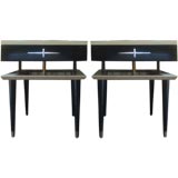 Pair of Side Tables / End Tables , Mid Century