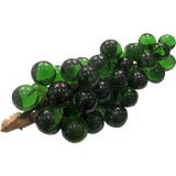 Vintage Green Acrylic Grapes with Wood Stem