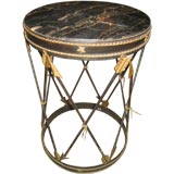 Arrow Marble Top Side Table or Umbrella Stand