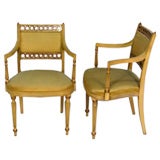 Pair of Jansen Arm Chairs With Circular Motif