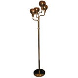 Mid Century Brass Lightolier Standing Lamp