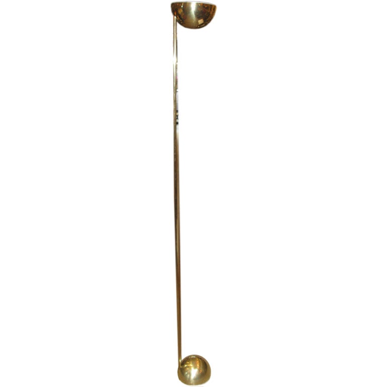 Brass Halogen Uplight Floor Lamp by Robert Sonneman
