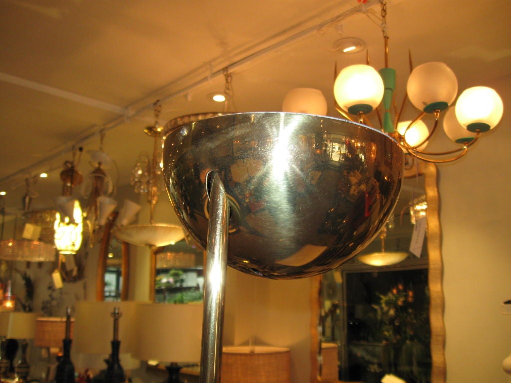 Brass Halogen Uplight Floor Lamp by Robert Sonneman 1