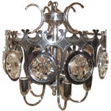 Chrome and Crystal Chandelier