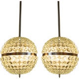 Pair of Cut Glass Globe Chandeliers (2 of 3)