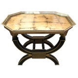 Neoclassic Ebonized Side Table with Tray Neoclassic Ebonized Side Table with Tray