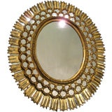 Vintage Oval Giltwood Mirror