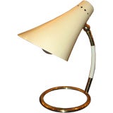 Petite Brass and Tole Reading Lamp
