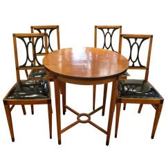 Antique Biedermeier style Table and Four Chairs