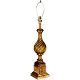 Italian Rococco Style Giltwood Urn Lamp
