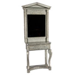 Galvanized Console Table and Mirror 5
