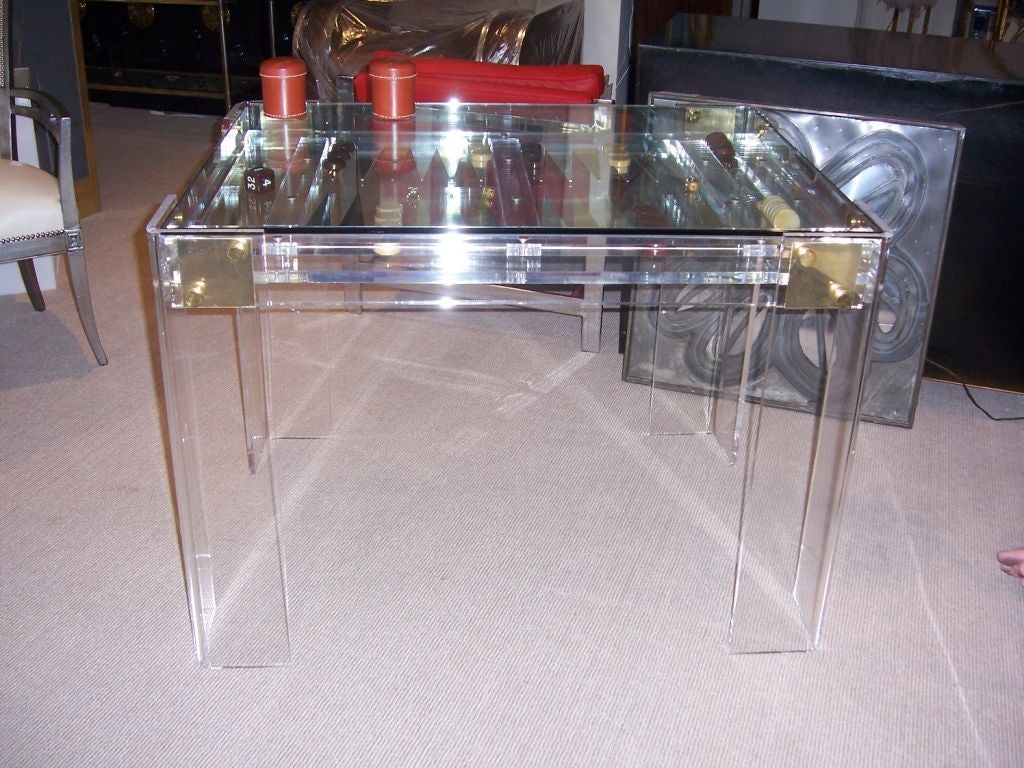 An Incredible Lucite Backgammon Table 1