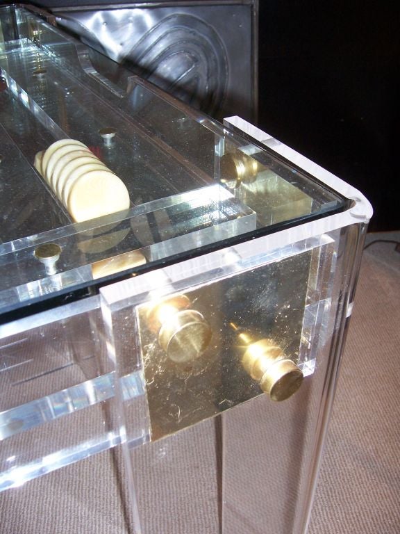 Late 20th Century An Incredible Lucite Backgammon Table