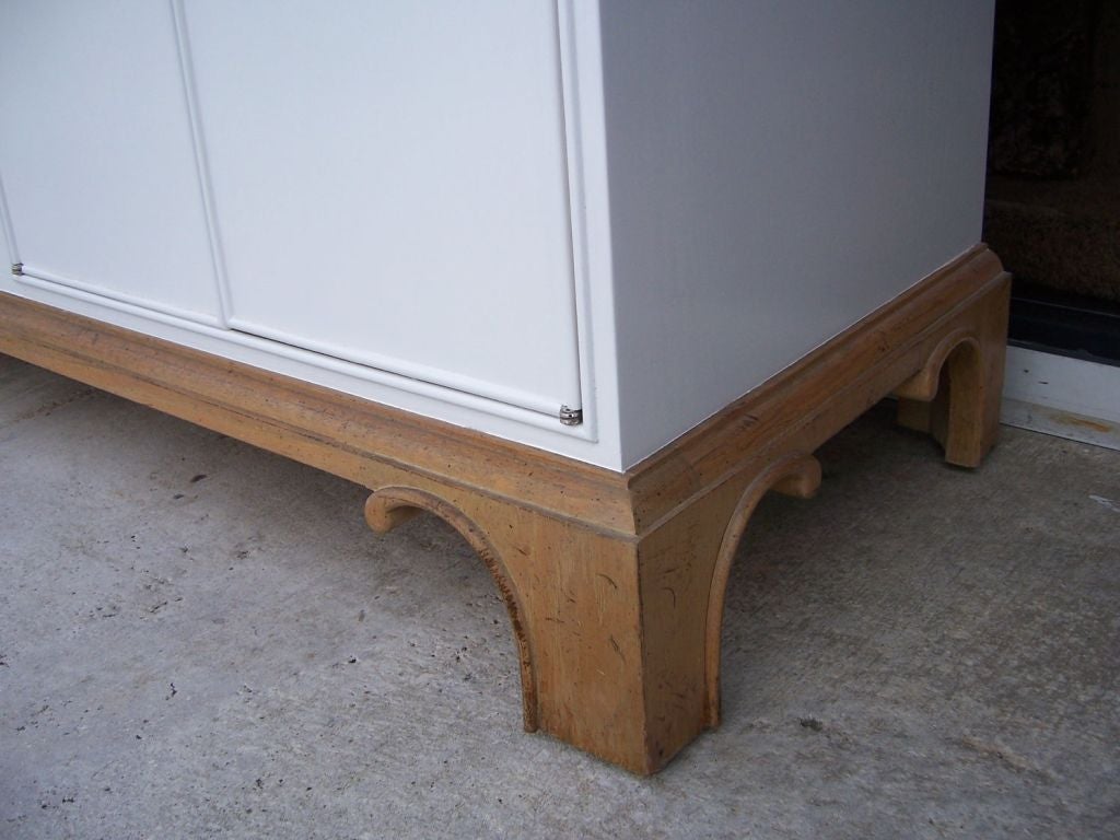 American A Hollywood Regency White Lacquered Sideboard