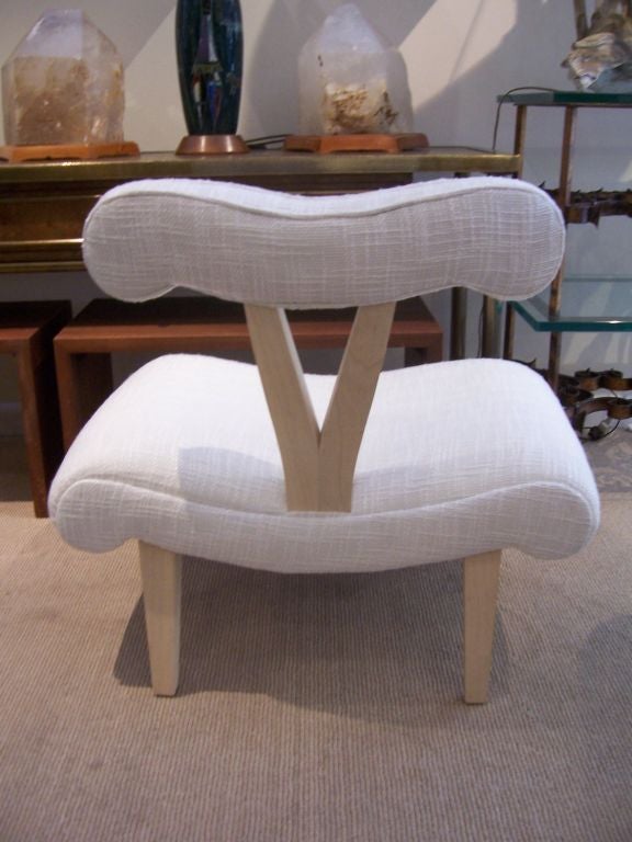 Hollywood Style Pair of Low Decorator Chairs