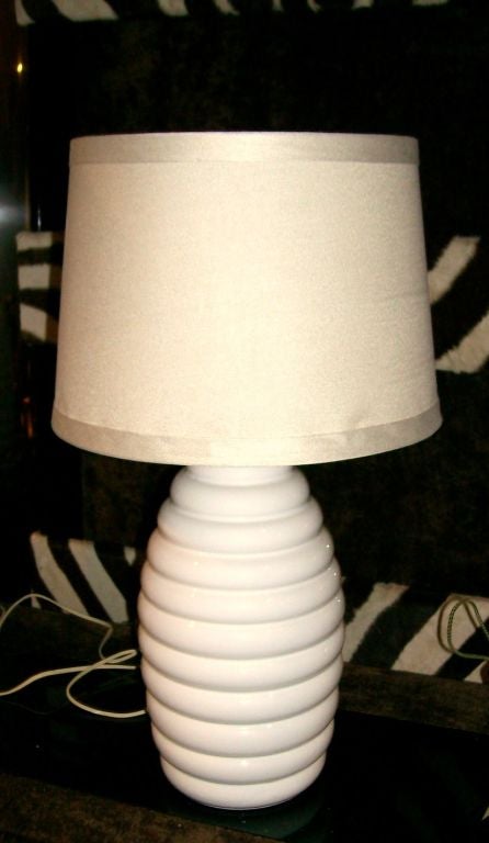 Beehive Ceramic Pair of Lamps