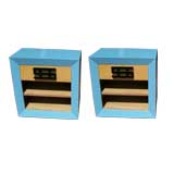Pair of Robin's Egg Blue Nightstands