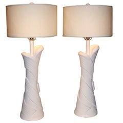 Pair of Elegance  Deco Style French Plaster Lamps