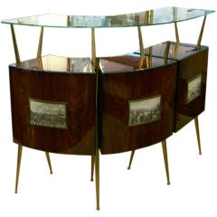 An Italian Modernist Shelf and Bar Set