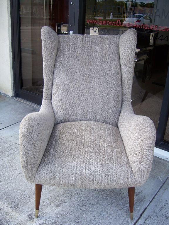A Pair of  Italian Wingback Armchairs 2