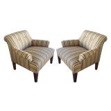 A Pair of Low Boudoir Armchairs