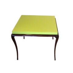 High Glam Game Table with Chartreuse Top