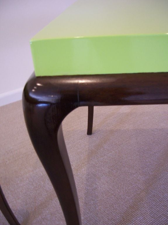 American High Glam Game Table with Chartreuse Top