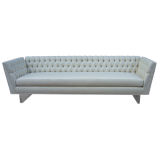 Two Magnificent Tufted Sofas on Lucite Base