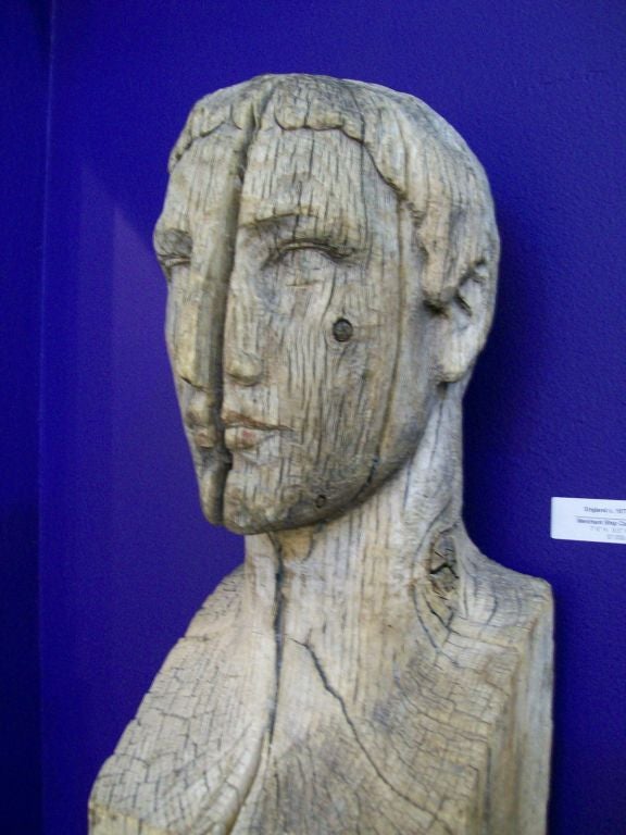 Merchant Ship Masthead in Carved Wood