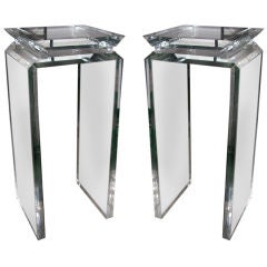 Pair of Lucite Pedestals