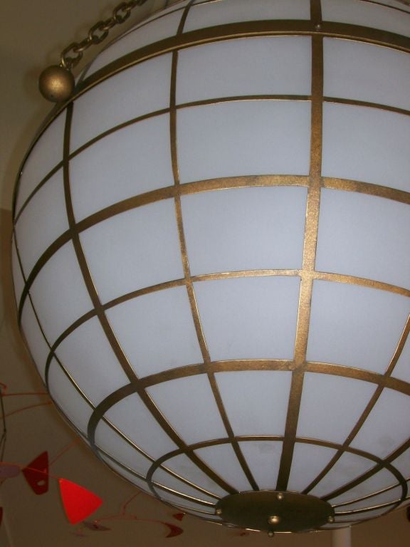 large globe light fixture