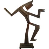 Large Wood Scupture of Dancing Figure