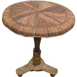 Rustic Mosaic Twig Side Table