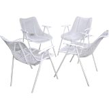 Vintage Set of Four Outdoor Chairs by Russell Woodard