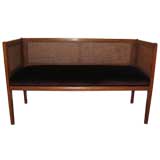 Bench With Caned Back and Sides